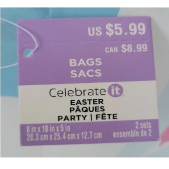 Easter Gift Bags Bundle of 10 Bags Celebrate It Easter Party Gift Bags - Picture 6 of 6